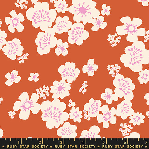PREORDER Paper Cuts 2 Hana Florals in Persimmon RS1110 16 - Ruby Star Society Sold by the Half Yard